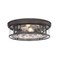 Z-Lite Clarion 4 Light Flush Mount, Bronze & Inner Clear Water & Outer Clear 493F4-BRZ - alternate 1